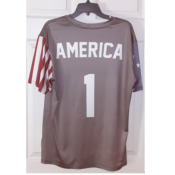 Men's Graphic Print T-Shirt America # 1 - Statue of Liberty - Stars & Stripes - Picture 4 of 5